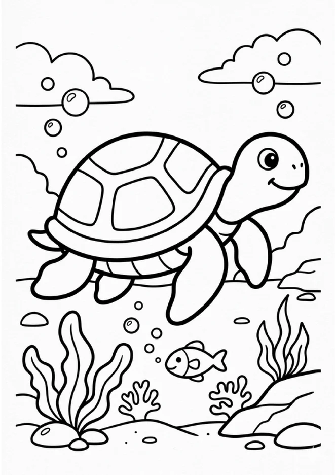 Desenhos para colorir fundo do mar para imprimir e colorir - imagem 5